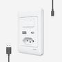 Imagem de Interruptor Inteligente Com Tomada, Usb E Usb-C - 2 Teclas 4074