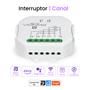Imagem de Interruptor Inteligente Mini Módulo Relé Wifi 1 ou 2 Canais 10A Alexa Google Tuya SmartLife Bivolt 2300W Automação