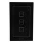 Imagem de Interruptor Inteligente Outmat Touch Wi-Fi 4X2 3 Bot. Preto