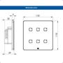 Imagem de Interruptor Inteligente Wifi + RF 6 Touch Placa 4x4