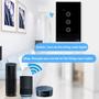 Imagem de Interruptor Inteligente Wifi Wirelles 3 Botões Alexa Preto
