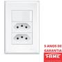 Imagem de Interruptor Paralelo Three Way 16A e Tomada Padrão Dupla 2P+T 10A Com Placa Evidence FAME