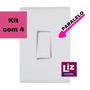 Imagem de Interruptor Paralelo Three Way Tramontina Liz Kit Com 4 Unidades