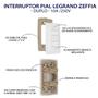 Imagem de Interruptor Pial Legrand Zeffia - Duplo - 10A 250v - Branco -  COD 680101