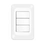 Imagem de Interruptor Pial Pop 3 Teclas Simples com Placa 4X2