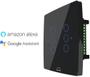 Imagem de Interruptor Preto Smart Touch Wifi Google Alexa 4x4 6 Teclas