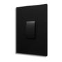 Imagem de Interruptor Recta Satin 1 Tecla Simples Vertical com Placa Acetinado Black - B.Lux