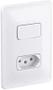 Imagem de Interruptor simples 1 seção 10a 250v + 1 tomada 2p+t 10a 250v 4x2 pial legrand