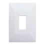Imagem de Interruptor Simples 1 Tecla Branco Com Espelho Linha Dubai Bivolt 127v e 250v