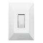 Imagem de Interruptor Simples 1 Tecla Branco Com Espelho Linha Dubai Bivolt 127v e 250v