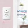 Imagem de Interruptor Simples 1 Tecla + Tomada 10A 2p+t Branco Com Espelho Bivolt 127V e 250V