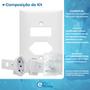 Imagem de Interruptor Simples 1 Tecla + Tomada 20A 2p+t Com Espelho Branco