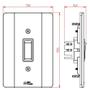 Imagem de Interruptor Simples 10A Com Placa Milleniun 30 Unidades