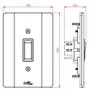 Imagem de Interruptor Simples 10A com placa Milleniun Mec-Tronic Unidade