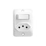Imagem de Interruptor Simples 10A e Tomada 2p+t 20A 250V Retangular Branco - Pezzi