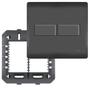 Imagem de Interruptor Simples 2 Teclas 10A Com Placa 4x4 Habitat Black FAME