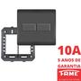Imagem de Interruptor Simples 2 Teclas 10A Com Placa 4x4 Habitat Black FAME