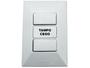 Imagem de Interruptor Simples 2 Teclas 10A Com Placa Espelho Branco Linha Dubai
