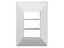 Imagem de Interruptor Simples 2 Teclas 10A Com Placa Espelho Branco Linha Dubai