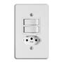 Imagem de Interruptor Simples 2 Teclas Com 1 Tomada 10A - Pratika - Ilumi