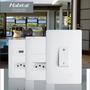 Imagem de Interruptor simples 2 teclas com placa 4x2 Fame Habitat Kit 6 un