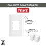 Imagem de Interruptor Simples 2 Teclas Com Placa 4x2 Fame Modulare