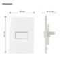 Imagem de Interruptor Simples 4x2 - Branco Sleek Margirius