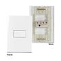 Imagem de Interruptor Simples 4x2 - Branco Sleek Margirius
