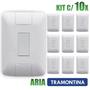 Imagem de Interruptor Simples Aria Branco Tramontina 6A/250V Kit c/ 10 unidades c/placa