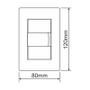 Imagem de Interruptor Simples Duplo Fame Elegance com Placa 4x2 Branco