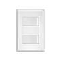 Imagem de Interruptor Simples Duplo Fame Evidence com Placa 4x2 Branco