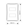 Imagem de Interruptor Simples Duplo Fame Habitat Black com Placa 4x2 Preto