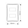 Imagem de Interruptor Simples Duplo Fame Habitat com Placa 4x2 Branco