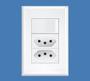 Imagem de Interruptor Simples Fame 2 Tomadas Padrao 2p+T 10a