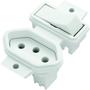 Imagem de Interruptor Simples + Tomada 10a Sistema X Bco S/ Placa c/10