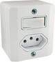 Imagem de Interruptor Simples + Tomada 10a Sistema X Branco Radial