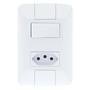 Imagem de Interruptor Simples + Tomada 20A Linha Aria Tramontina - Branco - Modular - Fixação Facilitada
