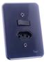 Imagem de Interruptor Simples + Tomada 2P+T 10a L Pollar Black Radial