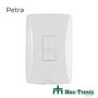 Imagem de Interruptor Simples Vertical Mec-tronic Branco com Placa 4x2 - Kit c/ 6 unidades