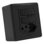 Imagem de Interruptor Sistema X 2 Simples E Tomada 20a Preto Enerbras