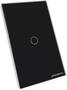 Imagem de Interruptor smart touch Inteligente Wi-fi 1 tecla preto nova digital controle app compatível com alexa e google home 