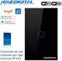 Imagem de Interruptor smart touch Inteligente Wi-fi 1 tecla preto nova digital controle app compatível com alexa e google home 