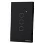 Imagem de Interruptor Smart Touch Wi-Fi Izy com 3 Teclas Preto - Intelbras - EWS 1003