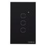 Imagem de Interruptor Smart Touch Wi-Fi Izy com 3 Teclas Preto - Intelbras - EWS 1003