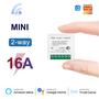 Imagem de Interruptor Smart WiFi 16A Tuya Mini - Controle de 2 Vias para Automação Residencial (Alexa e Google)