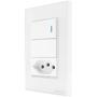 Imagem de Interruptor Tecla Fisica Zigbee Tomada Integrada Controle via Alexa e Google Assistente Novadigital