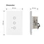 Interruptor Touch IOT Inteligente Wi-Fi 3 Botões Alexa Margirius Imagem de Interruptor Touch IOT Inteligente Wi-Fi 3 Botões Alexa Margirius