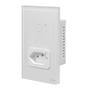 Imagem de Interruptor Touch Zinnia Tok Glass, 2 Botoes + 1 Tomada, Wi-Fi, Branco, ZNS-IT2B-WH01