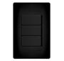 Imagem de Interruptor Triplo Simples 16A Fame Placa 4X2 Habitat Black