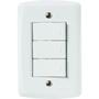 Imagem de Interruptor Triplo Simples 3 Teclas com Placa Branca Lux2 4x2 10A 250V Tramontina